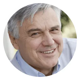 Senior man enjoying outdoor activity with positive mood and energy